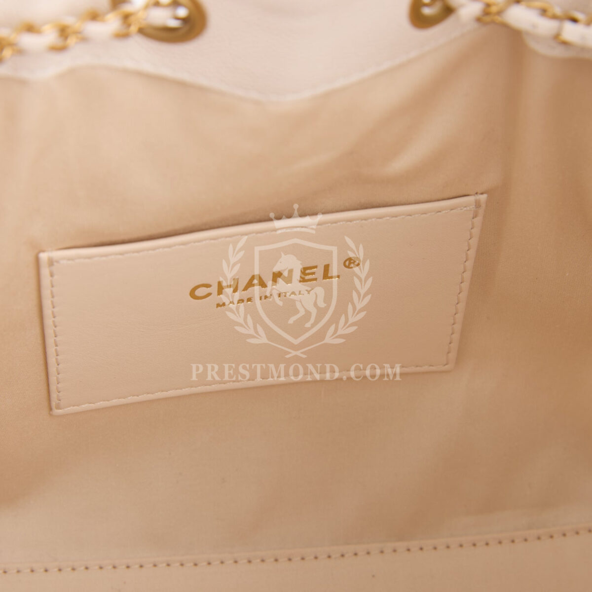 Chanel Small 25 Hobo Bag White Caviar Antique Gold Hardware — изображение 9