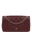 Chanel Medium Mademoiselle Flap Bag Burgundy Sheepskin Gold Hardware