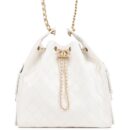 Chanel Medium 25 Hobo Bag White Caviar Antique Gold Hardware