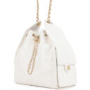 Chanel Medium 25 Hobo Bag White Caviar Antique Gold Hardware