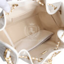 Chanel Medium 25 Hobo Bag White Caviar Antique Gold Hardware