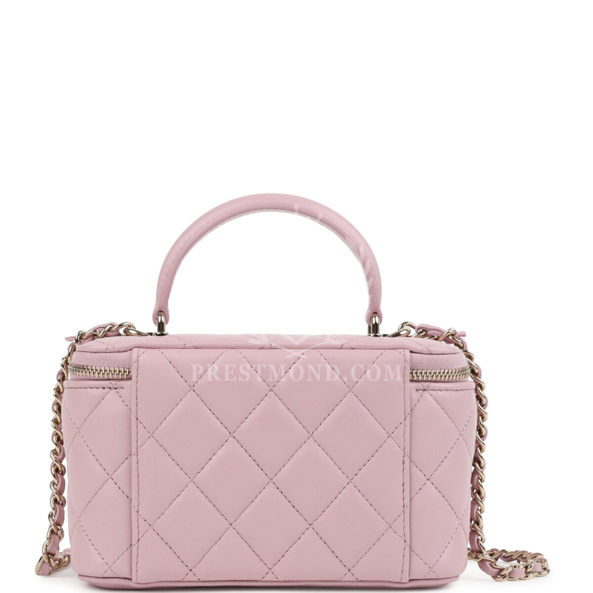 Chanel Small Top Handle Vanity Case Pink Lambskin Light Gold Hardware — изображение 4