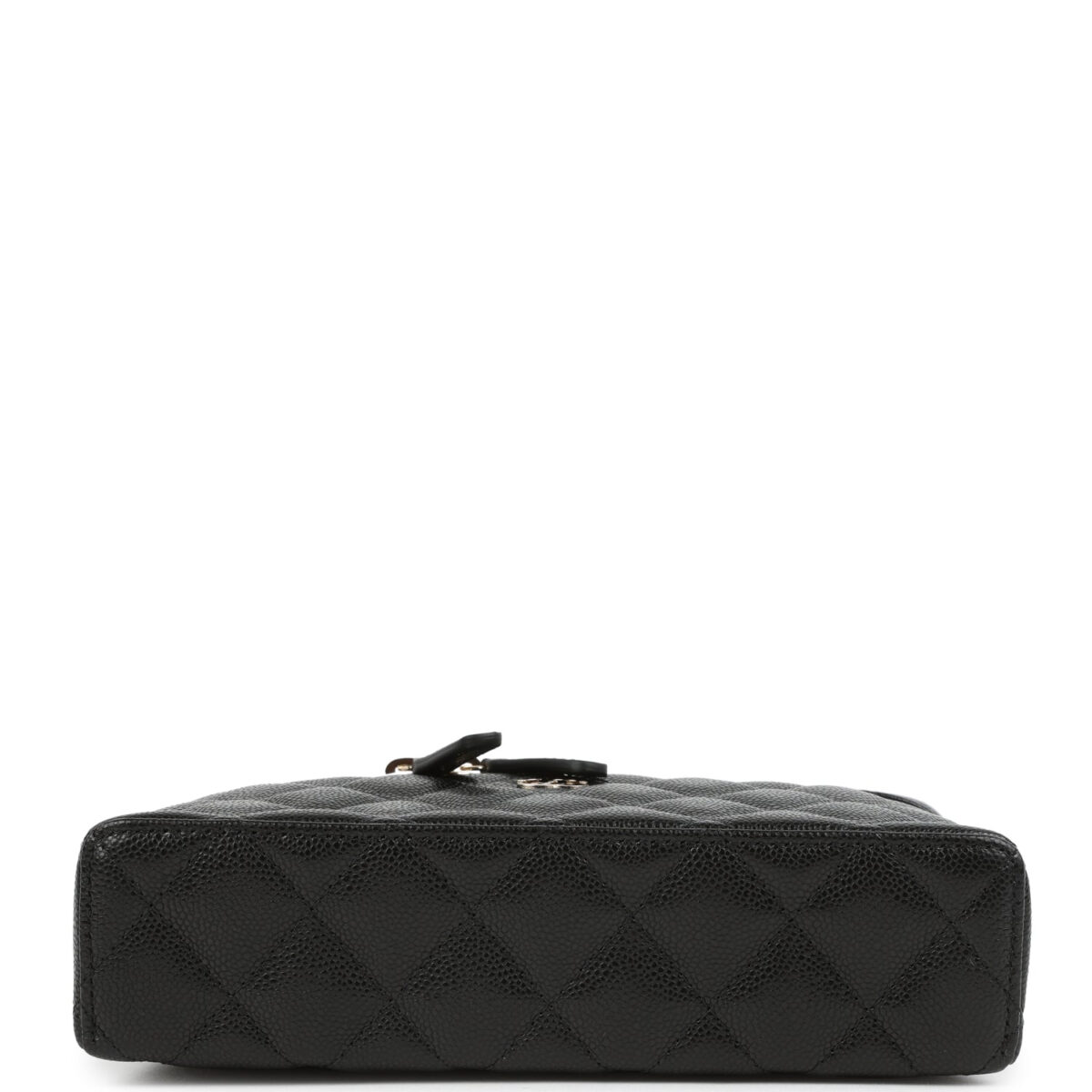 Chanel Top Handle Long Vanity Case with Chain Black Shiny Caviar Light Gold Hardware — изображение 6