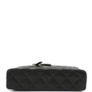 Chanel Top Handle Long Vanity Case with Chain Black Shiny Caviar Light Gold Hardware