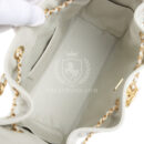 Chanel Small 25 Hobo Bag Light Grey Caviar Antique Gold Hardware