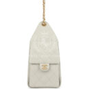 Chanel Small 25 Hobo Bag Light Grey Caviar Antique Gold Hardware