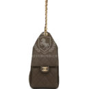 Chanel Small 25 Hobo Bag Khaki Toile Canvas Antique Gold Hardware