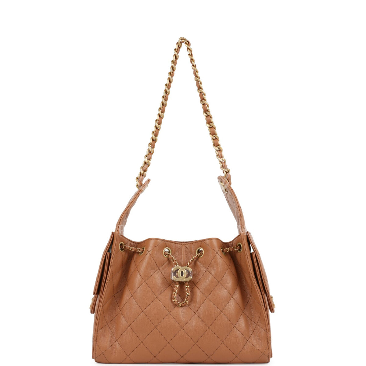 Chanel Small 25 Hobo Bag Caramel Caviar Antique Gold Hardware — изображение 7