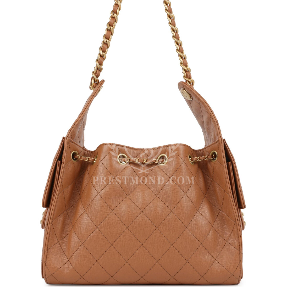 Chanel Small 25 Hobo Bag Caramel Caviar Antique Gold Hardware — изображение 4