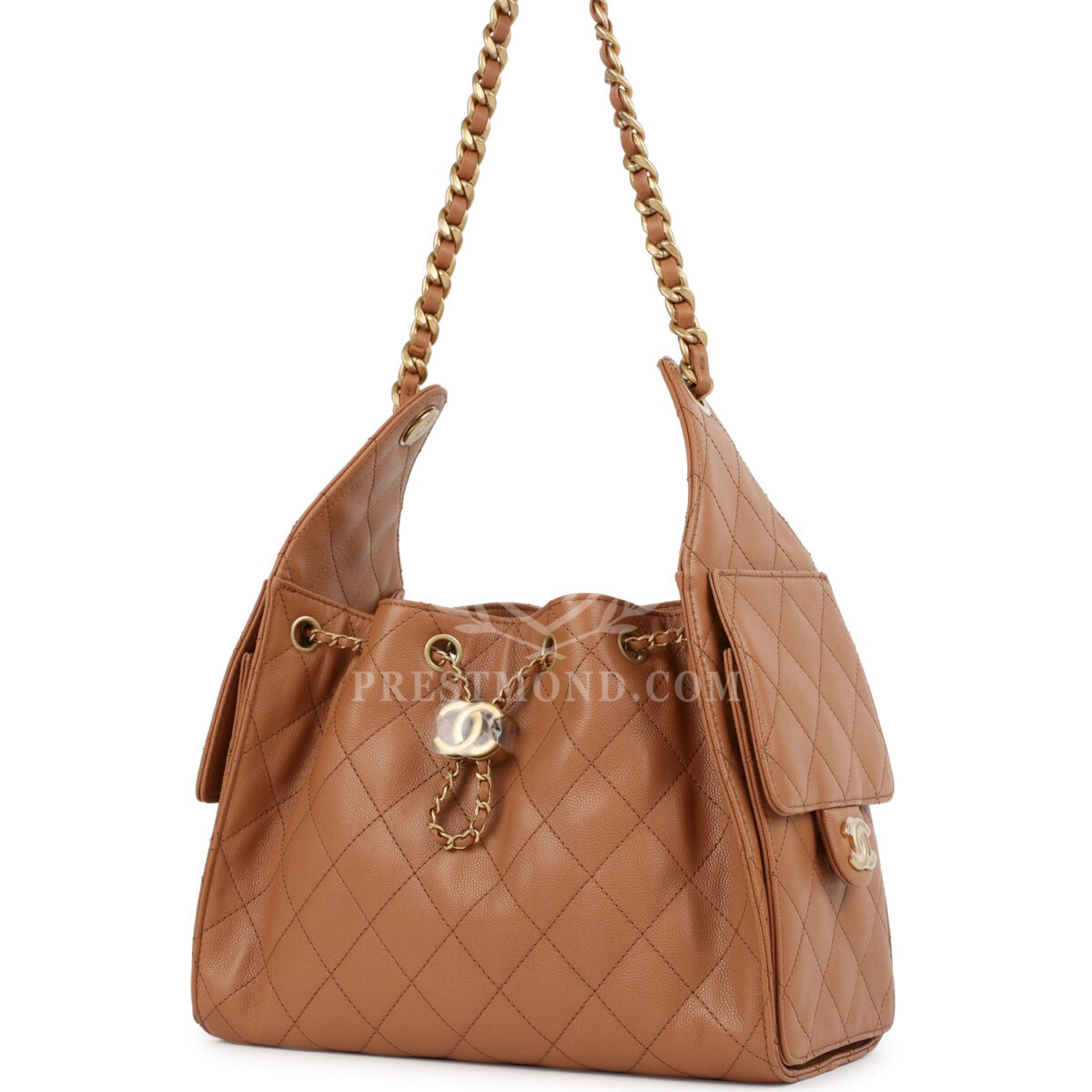 Chanel Small 25 Hobo Bag Caramel Caviar Antique Gold Hardware — изображение 5