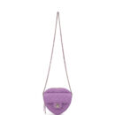 Chanel CC In Love Large Heart Bag with Chain Purple Lambskin Light Gold Hardware