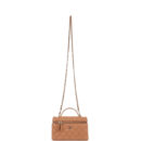 Chanel Top Handle Long Vanity Case with Chain Caramel Shiny Caviar Light Gold Hardware