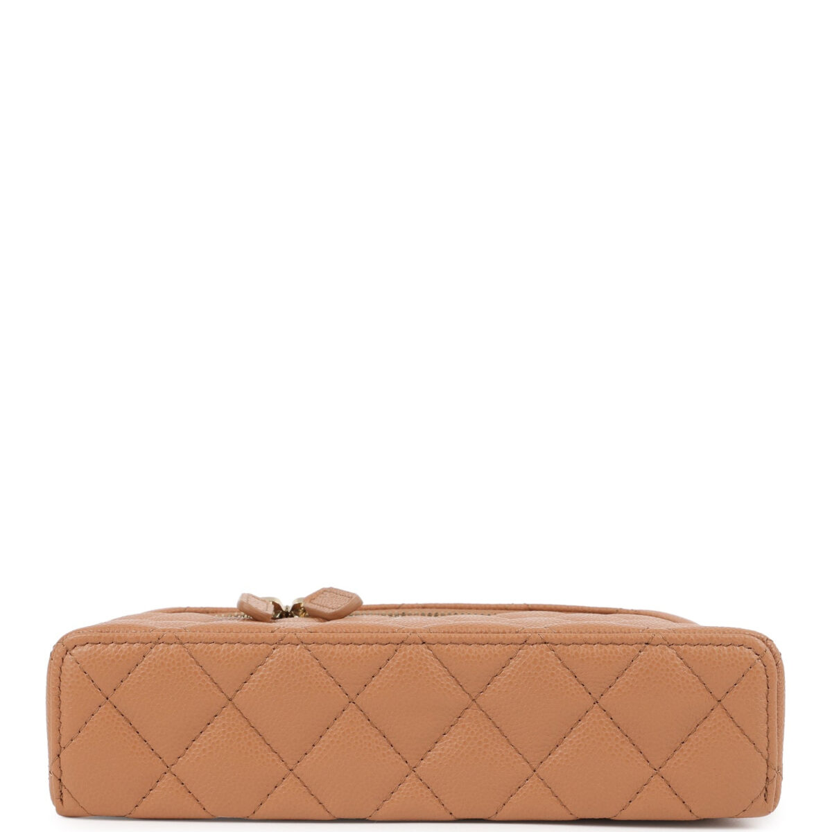 Chanel Top Handle Long Vanity Case with Chain Caramel Shiny Caviar Light Gold Hardware — изображение 6