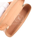 Chanel Top Handle Long Vanity Case with Chain Caramel Shiny Caviar Light Gold Hardware