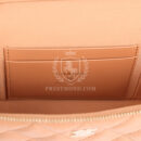 Chanel Top Handle Long Vanity Case with Chain Caramel Shiny Caviar Light Gold Hardware