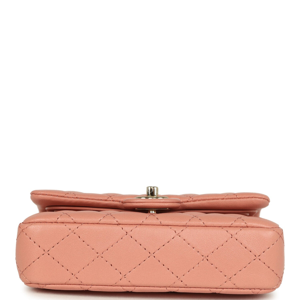 Chanel Nano Classic Double Flap Bag Charm Pink Lambskin Light Gold Hardware — изображение 7