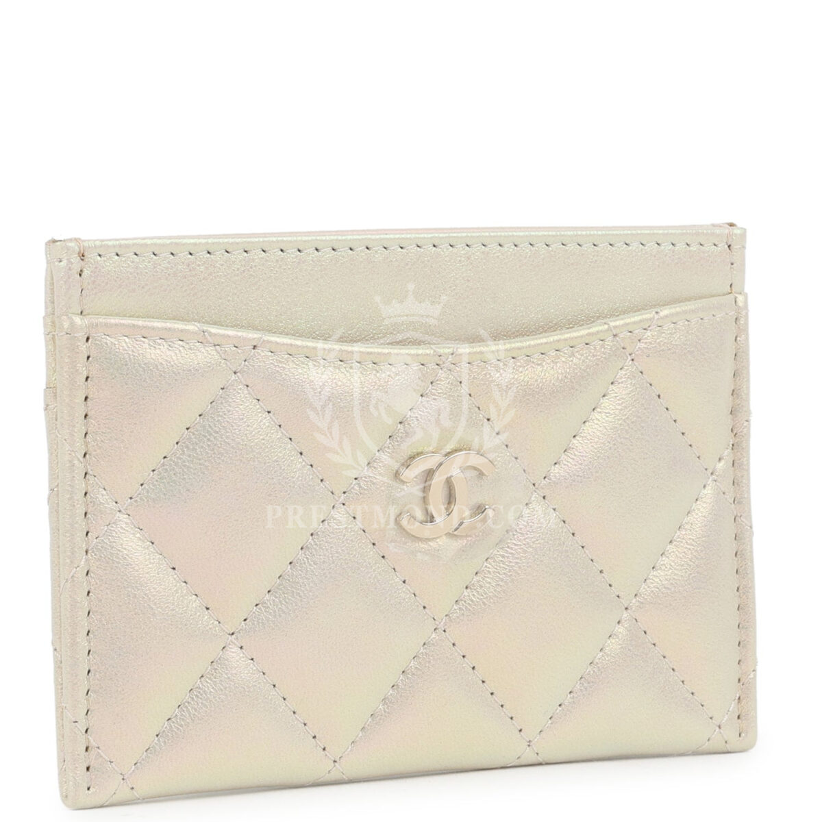 Chanel Classic Card Holder Wallet Iridescent Ivory Lambskin Light Gold Hardware — изображение 2