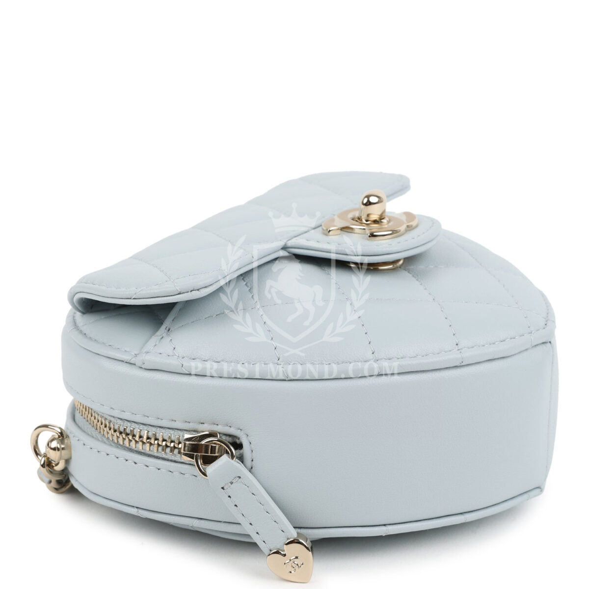 Chanel CC In Love Small Heart Bag with Chain Light Blue Lambskin Light Gold Hardware — изображение 6