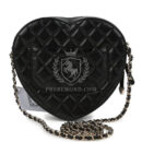Chanel CC In Love Large Heart Bag with Chain Black Lambskin Light Gold Hardware