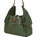 Chanel Small 25 Hobo Bag Khaki Caviar Antique Gold Hardware