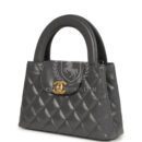 Chanel Small Kelly Shopper Grey Shiny Aged Calfskin Brushed Gold Hardware