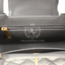 Chanel Small Kelly Shopper Grey Shiny Aged Calfskin Brushed Gold Hardware