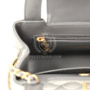 Chanel Small Kelly Shopper Grey Shiny Aged Calfskin Brushed Gold Hardware