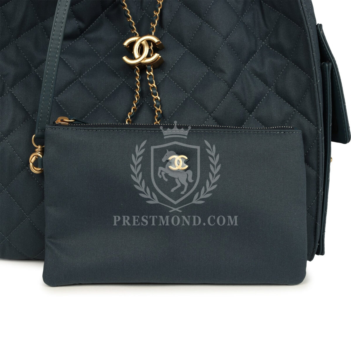 Chanel Medium 25 Hobo Bag Dark Blue Toile Canvas Antique Gold Hardware — изображение 8