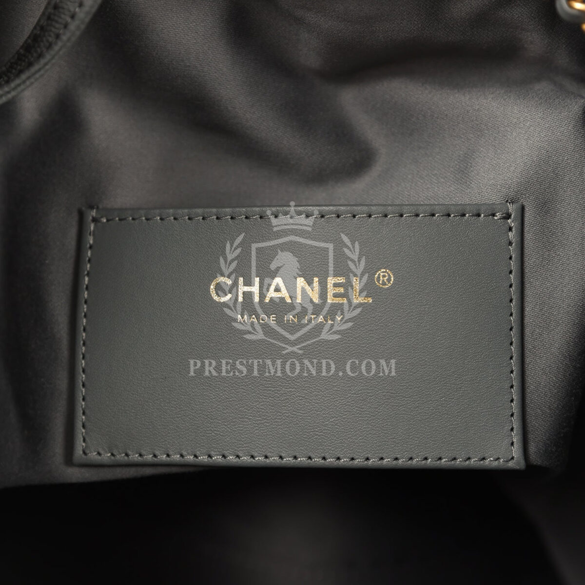Chanel Medium 25 Hobo Bag Dark Grey Caviar Antique Gold Hardware — изображение 10