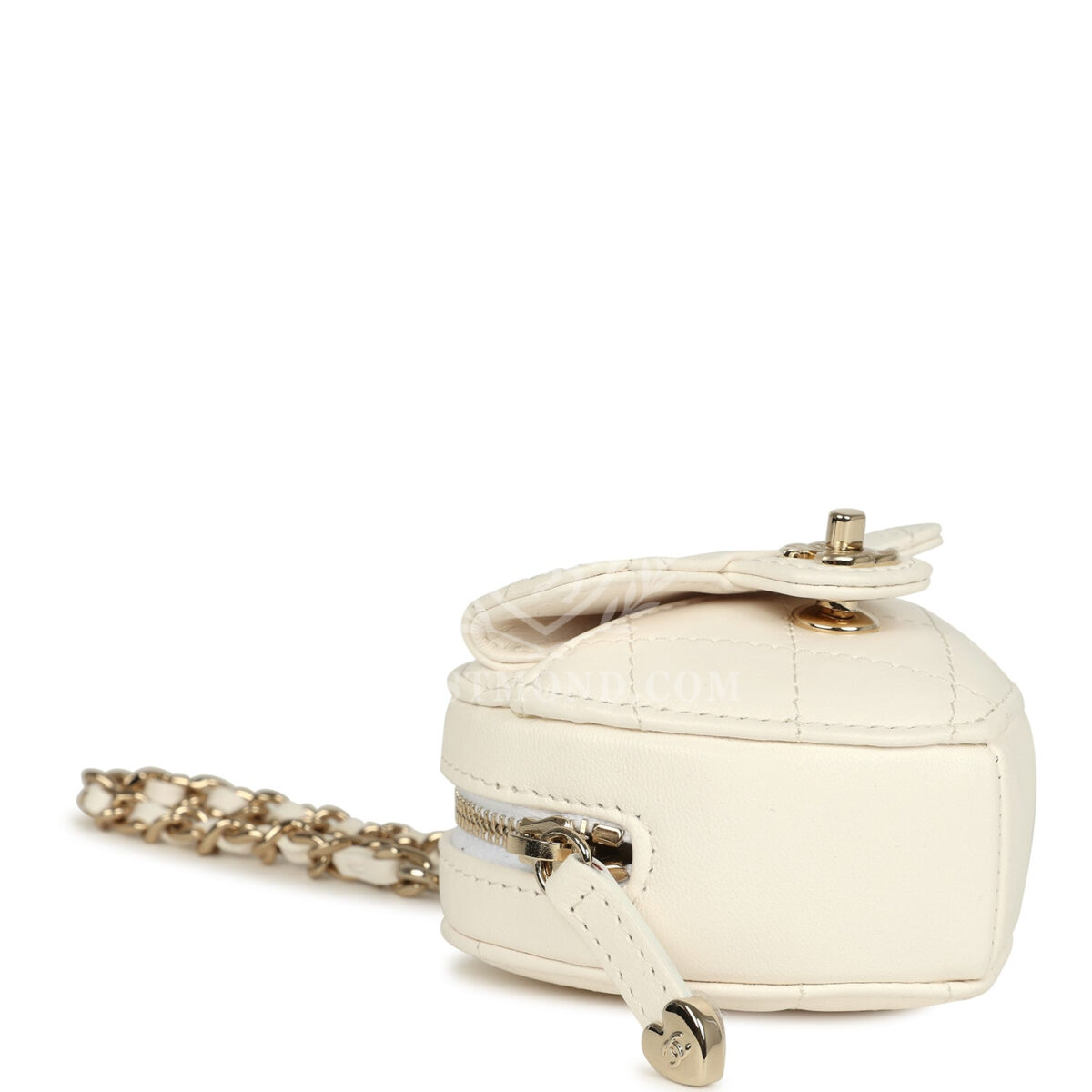 Chanel CC In Love Heart Charm White Lambskin Light Gold Hardware — изображение 6