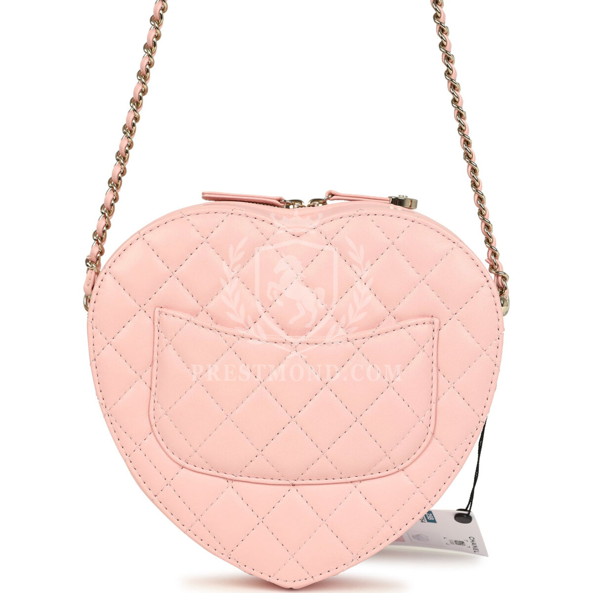 Chanel CC In Love Large Heart Bag with Chain Light Pink Lambskin Light Gold Hardware — изображение 4