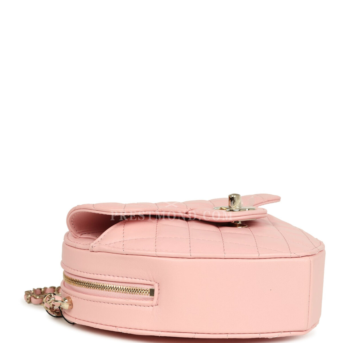 Chanel CC In Love Large Heart Bag with Chain Light Pink Lambskin Light Gold Hardware — изображение 7