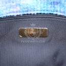 Chanel Large 19 Flap Bag Purple and Blue Wool Tweed Mixed Hardware