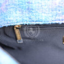 Chanel Large 19 Flap Bag Purple and Blue Wool Tweed Mixed Hardware