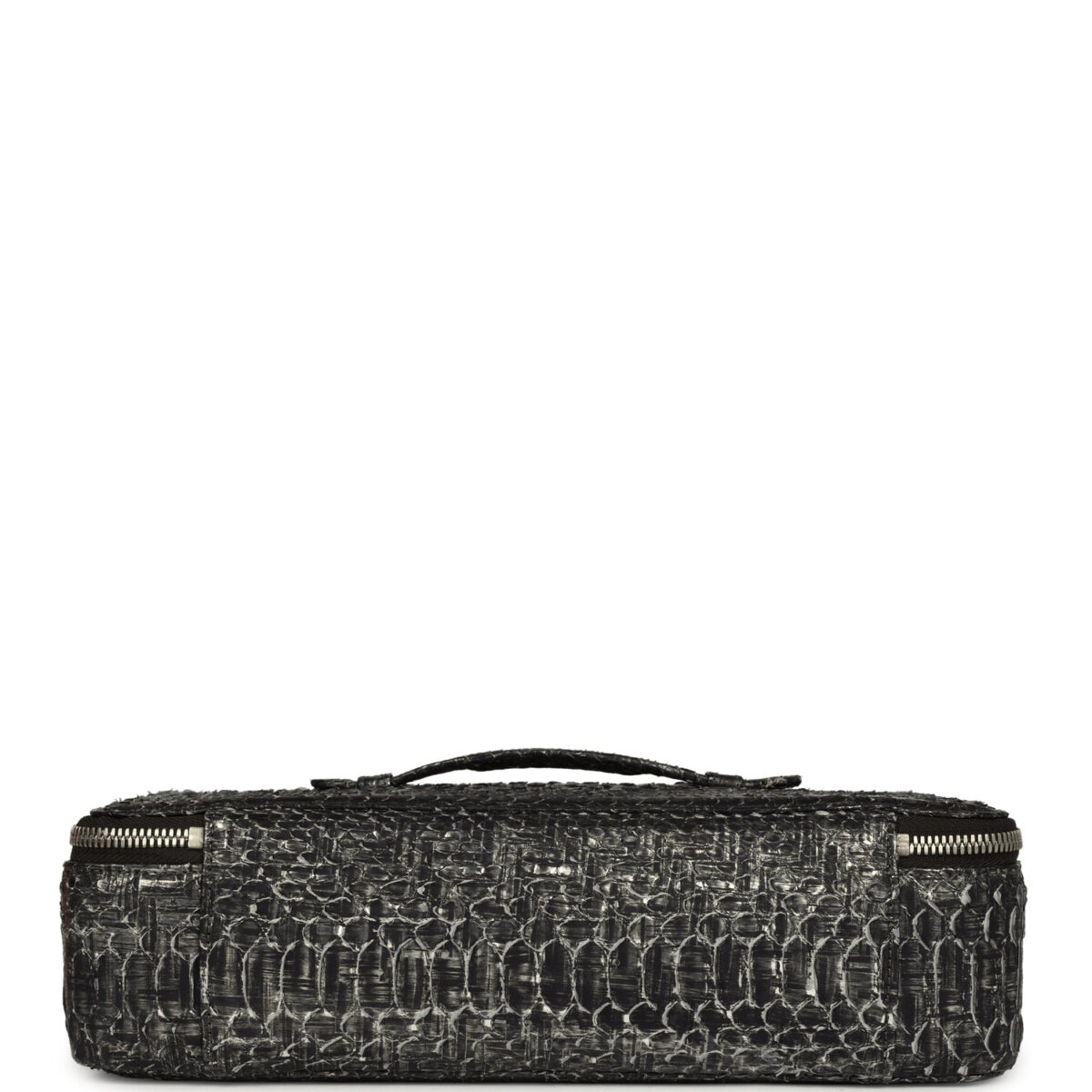 Chanel Vanity Case Black Metallic Python Silver Hardware — изображение 4