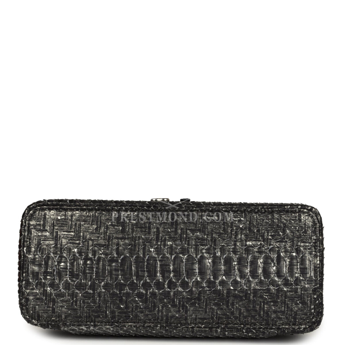 Chanel Vanity Case Black Metallic Python Silver Hardware — изображение 6