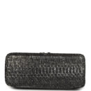 Chanel Vanity Case Black Metallic Python Silver Hardware