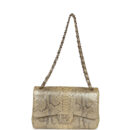 Chanel Jumbo Classic Double Flap Gold Metallic Python Gold Hardware