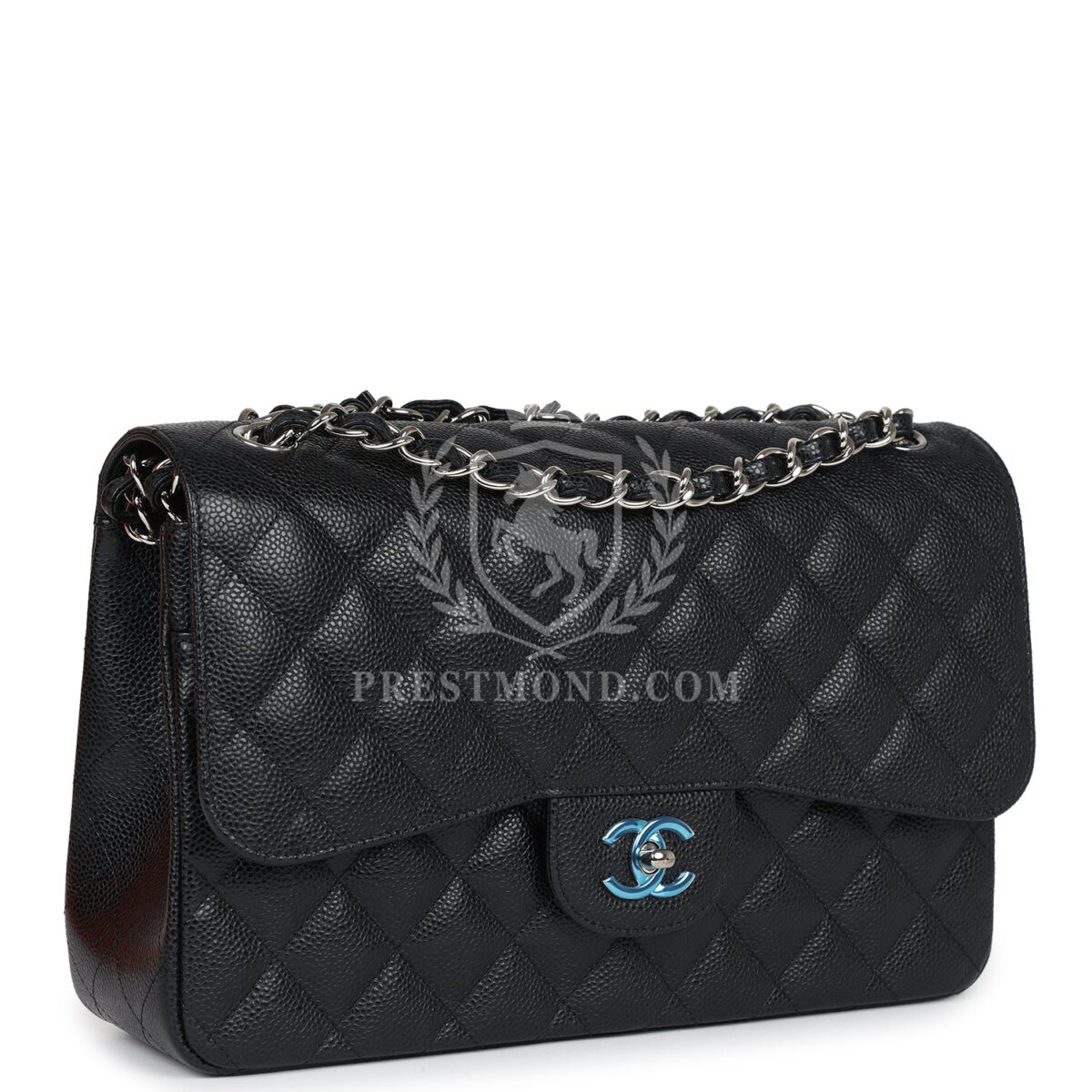Chanel Jumbo Classic Double Flap Bag Black Caviar Silver Hardware — изображение 5