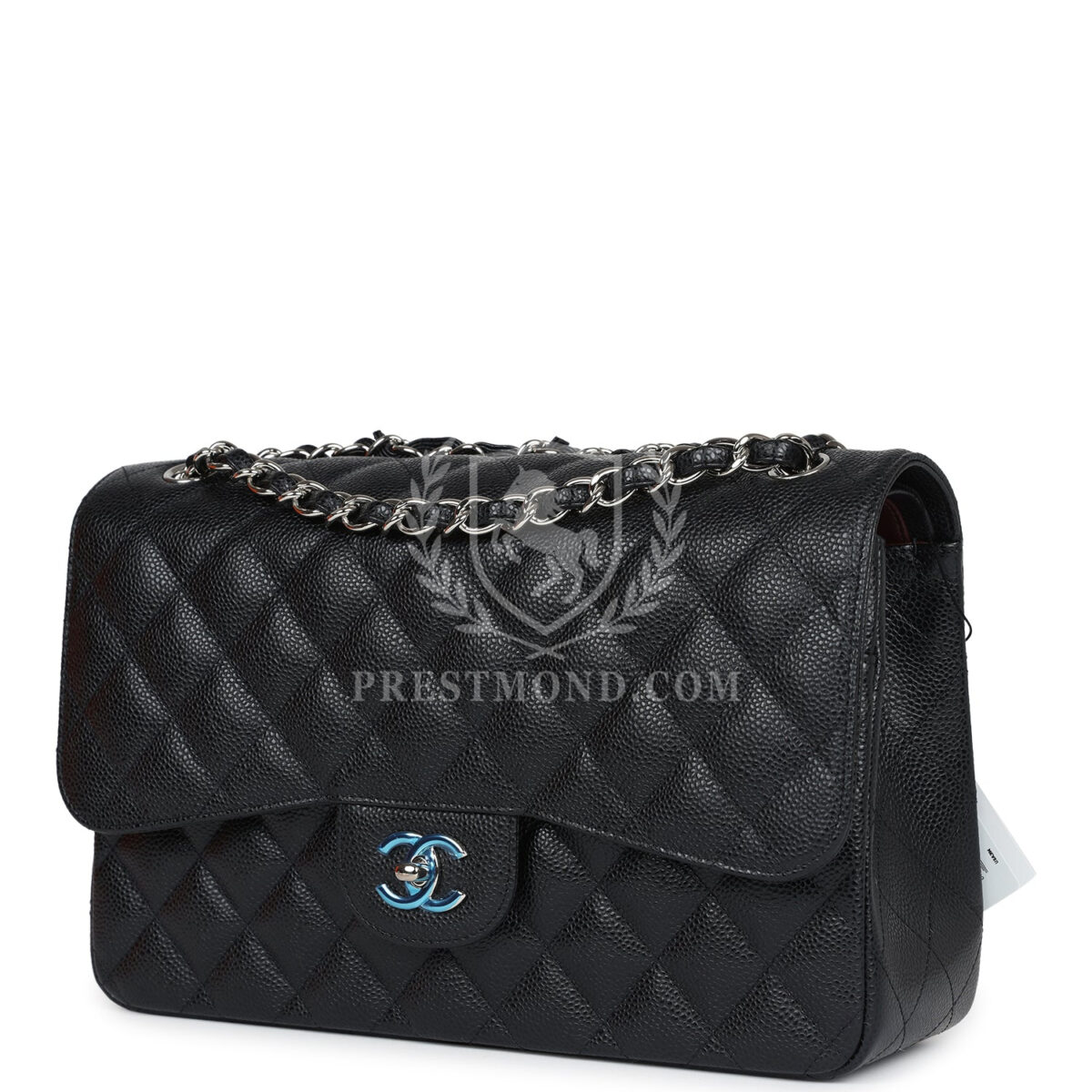 Chanel Jumbo Classic Double Flap Bag Black Caviar Silver Hardware — изображение 4