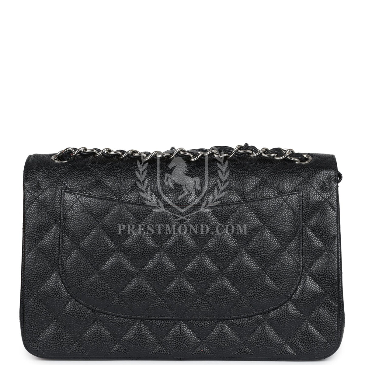 Chanel Jumbo Classic Double Flap Bag Black Caviar Silver Hardware — изображение 6