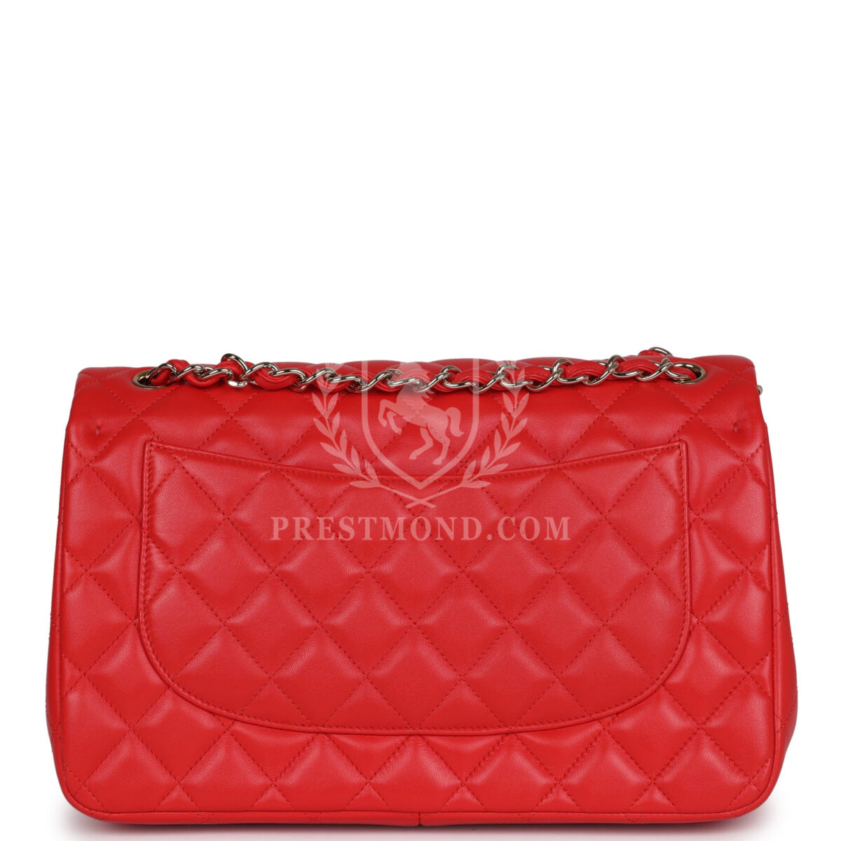 Chanel Jumbo Classic Double Flap Bag Red Lambskin Light Gold Hardware — изображение 4