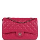 Chanel Jumbo Classic Double Flap Pink Lambskin Silver Hardware