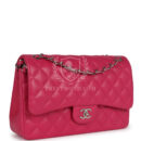 Chanel Jumbo Classic Double Flap Pink Lambskin Silver Hardware