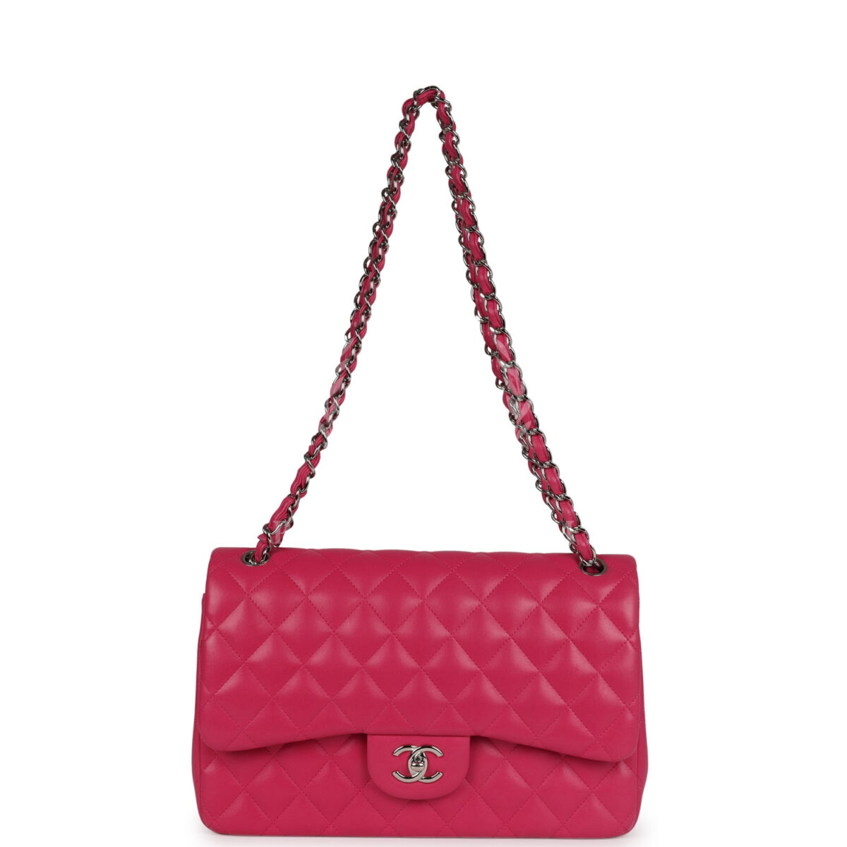 Chanel Jumbo Classic Double Flap Pink Lambskin Silver Hardware — изображение 7
