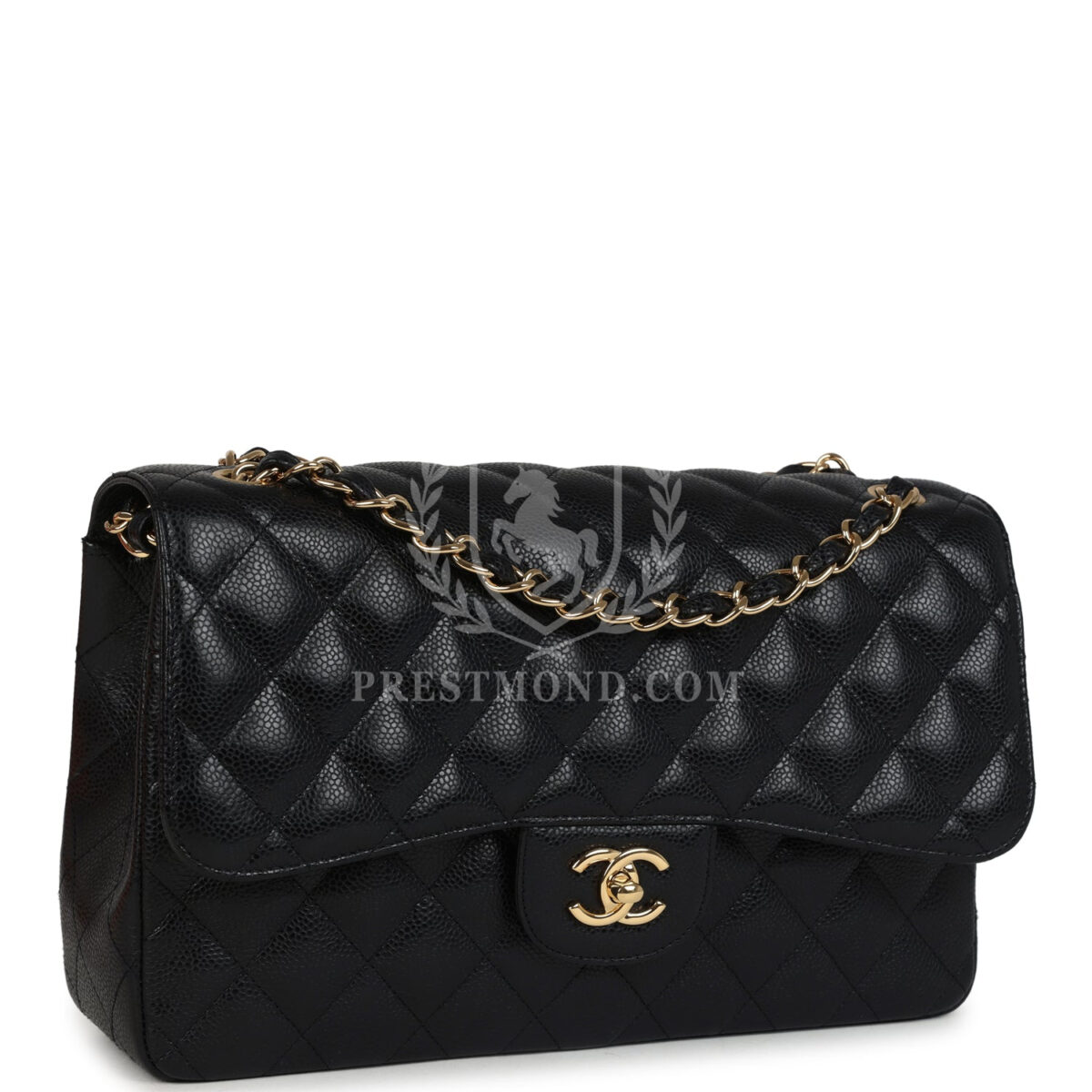 Chanel Jumbo Classic Double Flap Bag Black Caviar Gold Hardware — изображение 2
