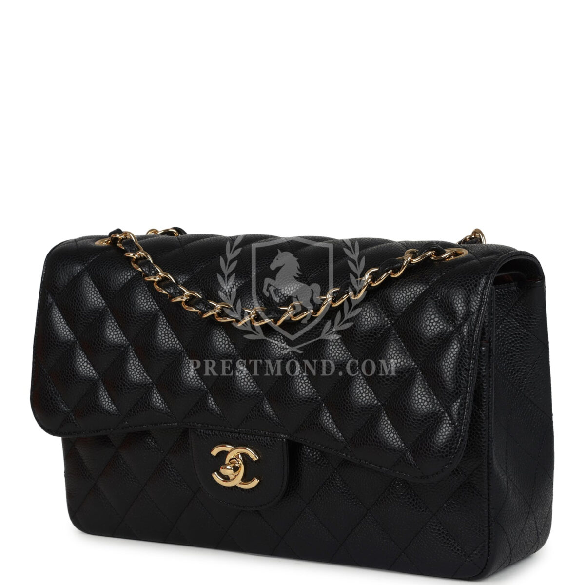Chanel Jumbo Classic Double Flap Bag Black Caviar Gold Hardware — изображение 5