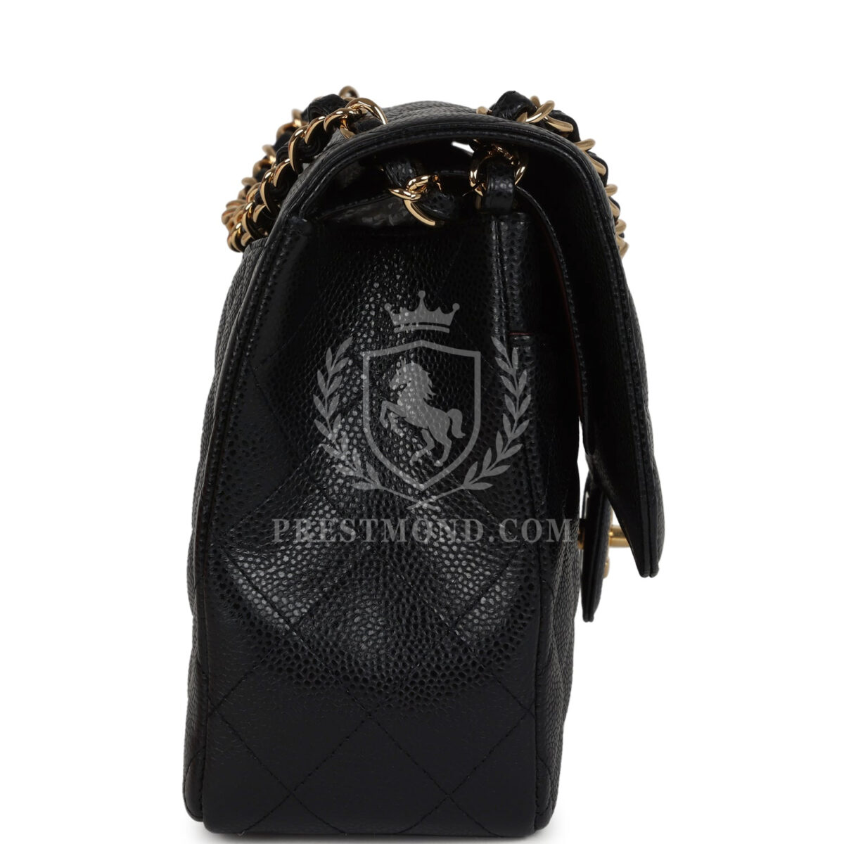 Chanel Jumbo Classic Double Flap Bag Black Caviar Gold Hardware — изображение 3