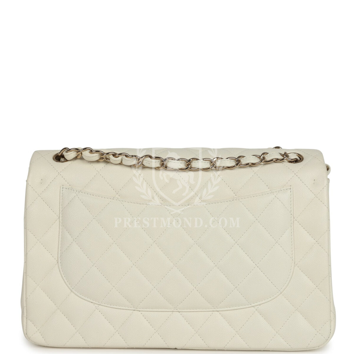 Chanel Jumbo Classic Double Flap White Caviar Light Gold Hardware — изображение 4