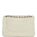 Chanel Jumbo Classic Double Flap White Caviar Light Gold Hardware